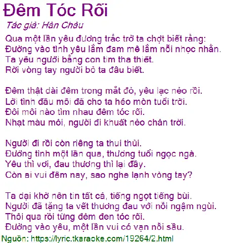 Ca Nhạc Đêm Tóc Rối: Nghe Ca Khúc Bolero Lay Động Lòng Người