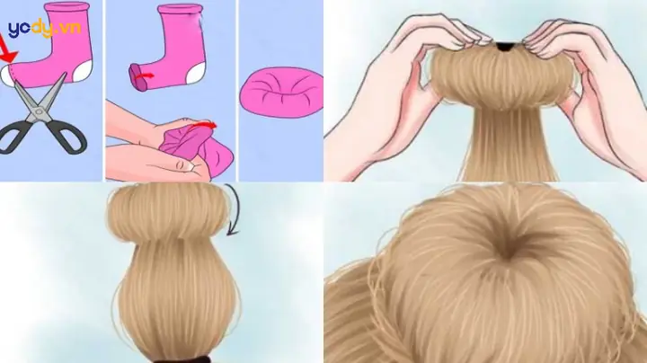 Hướng Dẫn Chi Tiết Cách Búi Tóc Củ Tỏi Bằng Dây Thun Đơn Giản, Nhanh Chóng