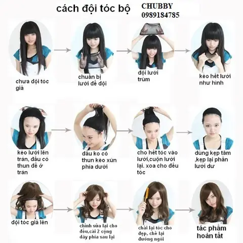 Cách Đội Tóc Giả Nguyên Đầu Tự Nhiên, Không Lộ Viền, Chắc Chắn Suốt Ngày