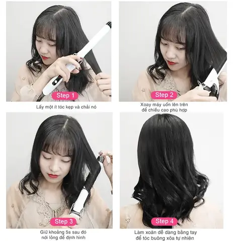 Cách Sử Dụng Máy Làm Xoăn Tóc Mini Đúng Cách Để Sở Hữu Mái Tóc Bồng Bềnh Chuẩn Salon