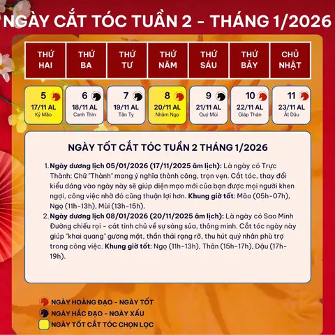 Cắt Tóc Ngày Nào Tốt: Lịch Cắt Tóc Đón Tài Lộc, May Mắn Theo Phong Thủy