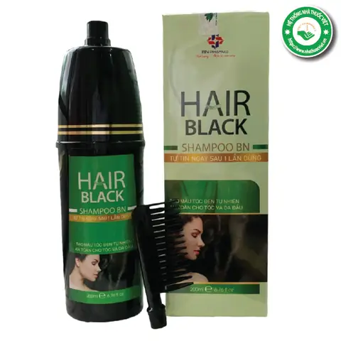 Dầu Gội Đen Tóc Black Hair Shampoo: Bí Quyết Phủ Bạc & Sở Hữu Mái Tóc Óng Mượt Tự Nhiên Dầu Gội Đen Tóc Black Hair Shampoo: Bí Quyết Phủ Bạc & Sở Hữu Mái Tóc Óng Mượt Tự Nhiên