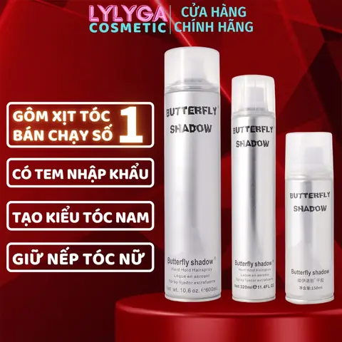 Gôm Xịt Tóc Butterfly Shadow: Giữ Nếp Tóc Đỉnh Cao & Tạo Kiểu Tự Nhiên Gôm Xịt Tóc Butterfly Shadow: Giữ Nếp Tóc Đỉnh Cao & Tạo Kiểu Tự Nhiên