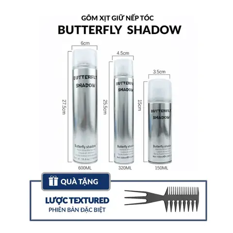 Gôm Xịt Tóc Butterfly Shadow: Giữ Nếp Tóc Đỉnh Cao & Tạo Kiểu Tự Nhiên Gôm Xịt Tóc Butterfly Shadow: Giữ Nếp Tóc Đỉnh Cao & Tạo Kiểu Tự Nhiên