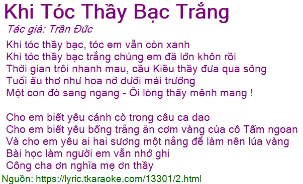 Tải Beat Mp3 Bài Hát "khi Tóc Thầy Bạc Trắng" Miễn Phí, Chất Lượng Cao