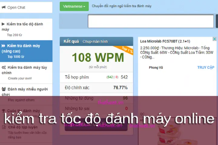 Kiểm Tra Tốc Độ Đánh Máy Tiếng Việt: Đo Lường Và Cải Thiện Chuẩn Xác