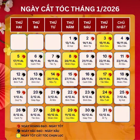 Lịch Cắt Tóc Ngày Âm: Ngày Đẹp Hút Tài Lộc, May Mắn Và Vận Khí Tốt 2025-2026
