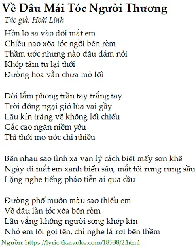 Lời Bài Hát "về Đâu Mái Tóc Người Thương" Tân Cổ: Lời Ca, Ý Nghĩa Và Hợp Âm Lời Bài Hát "về Đâu Mái Tóc Người Thương" Tân Cổ: Lời Ca, Ý Nghĩa Và Hợp Âm
