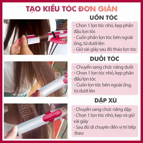 Máy Duỗi Uốn Bấm Tóc Đa Năng 3in1: Chọn Lựa Thông Minh Cho Mái Tóc Hoàn Hảo