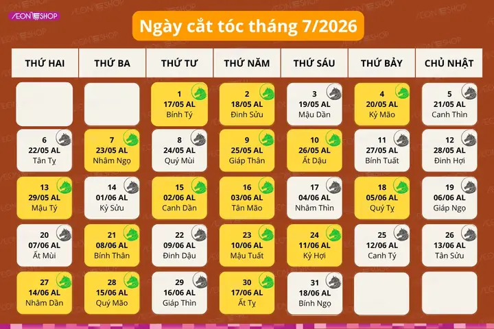 Ngày Tốt Cắt Tóc Cho Bé Tháng 7 Âm Lịch 2026: Đón Vận May Và Sức Khỏe Ngày Tốt Cắt Tóc Cho Bé Tháng 7 Âm Lịch 2026: Đón Vận May Và Sức Khỏe