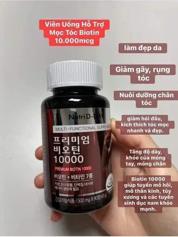 Thuốc Mọc Tóc Biotin Hàn Quốc: Tác Dụng, Top Sản Phẩm 10000mcg & Nutri D-day