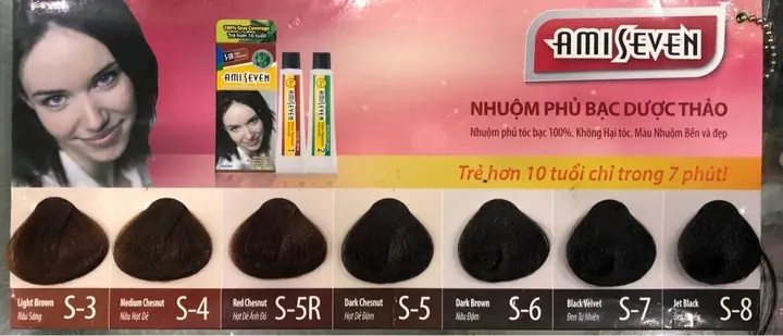 Thuốc Nhuộm Tóc Ami Seven: Phủ Bạc Hiệu Quả, An Toàn & Bền Màu Chuẩn Hàn Quốc