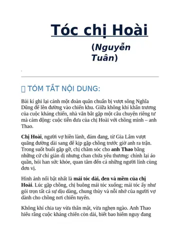 Tóc Chị Hoài Nguyễn Tuân: Phân Tích Tác Phẩm Và Ý Nghĩa Sâu Sắc Tóc Chị Hoài Nguyễn Tuân: Phân Tích Tác Phẩm Và Ý Nghĩa Sâu Sắc