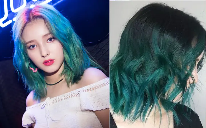 Tóc Ngắn Nhuộm Ombre Xanh: Khám Phá 15+ Kiểu Đẹp & Bí Quyết Chọn Màu Chuẩn Tone Da